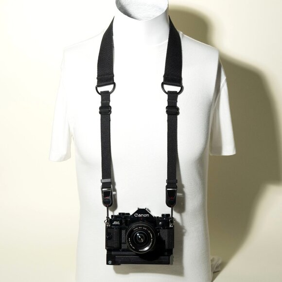 Handcrafted Vintage Style Black Camera Strap 38-50" w/ Peak  Design Anchors - Picture 3 of 10